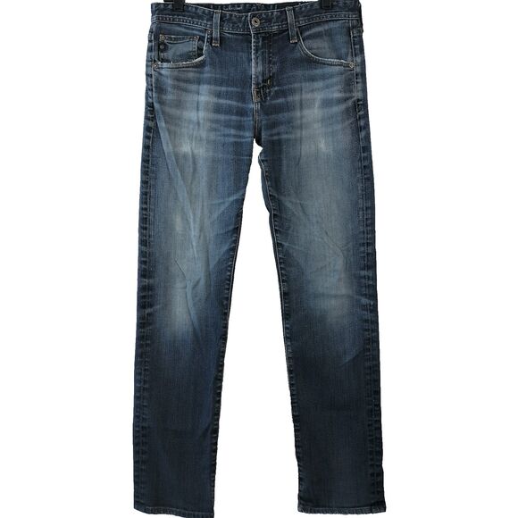 Adriano Goldschmied Jeans Mens 32x34 Blue Matchbox Slim Straight Dark Wash Denim - Picture 1 of 16